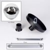 Ripoll Deckenleuchte Glas 30 cm Chrom, Klar, Rauchfarben, 1-flammig