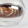 Ripoll Deckenleuchte Glas 30 cm Chrom, Klar, Rauchfarben, 1-flammig