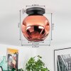 Ripoll Deckenleuchte Glas 30 cm Kupferfarben, 1-flammig