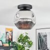 Ripoll Deckenleuchte Glas 30 cm Chrom, Rauchfarben, 1-flammig