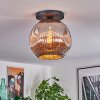 Ripoll Deckenleuchte Glas 30 cm Chrom, Rauchfarben, 1-flammig
