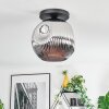 Ripoll Deckenleuchte Glas 30 cm Chrom, Rauchfarben, 1-flammig