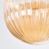 Chehalis Deckenleuchte Glas 12 cm, 15 cm Gold, Schwarz, 3-flammig