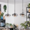 Mertola Hängeleuchte Glas 25 cm Schwarz, 3-flammig
