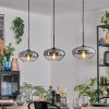 Mertola Hängeleuchte Glas 25 cm Schwarz, 3-flammig