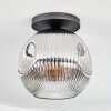 Ripoll Deckenleuchte Glas 30 cm Chrom, Klar, Rauchfarben, 1-flammig