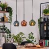 Ripoll Hängeleuchte Glas 15 cm Naturfarben, Schwarz, 3-flammig