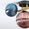 Chehalis Deckenleuchte Glas 12 cm, 15 cm Gold, Schwarz, 3-flammig