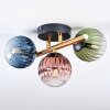 Chehalis Deckenleuchte Glas 10 cm Gold, Schwarz, 3-flammig