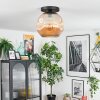 Ripoll Deckenleuchte Glas 30 cm Bernsteinfarben, 1-flammig