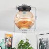 Ripoll Deckenleuchte Glas 30 cm Bernsteinfarben, 1-flammig