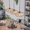 Mertola Hängeleuchte Glas 30 cm Schwarz, 3-flammig