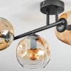 Ripoll Deckenleuchte Glas 15 cm Bernsteinfarben, Klar, 3-flammig