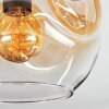 Ripoll Deckenleuchte Glas 15 cm Bernsteinfarben, Klar, 3-flammig
