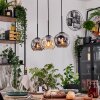 Ripoll Hängeleuchte Glas 15 cm Naturfarben, Schwarz, 3-flammig