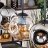 Ripoll Hängeleuchte Glas 15 cm Naturfarben, Schwarz, 3-flammig