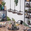 Mertola Hängeleuchte Glas 20 cm Rauchfarben, 3-flammig