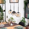 Koyoto Hängeleuchte Glas 15 cm Naturfarben, Schwarz, 3-flammig