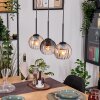 Koyoto Hängeleuchte Glas 15 cm Naturfarben, Schwarz, 3-flammig