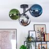 Gastor Deckenleuchte Glas 15 cm Blau, Chrom, Grün, Rauchfarben, 3-flammig