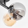 Chehalis Deckenleuchte Glas 10 cm Bernsteinfarben, Rauchfarben, 4-flammig