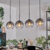 Koyoto Hängeleuchte Glas 20 cm Klar, Rauchfarben, 4-flammig