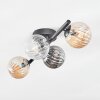 Chehalis Deckenleuchte Glas 10 cm Bernsteinfarben, Klar, Rauchfarben, 4-flammig