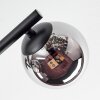 Chehalis Deckenleuchte Glas 10 cm, 15 cm Chrom, Rauchfarben, 3-flammig