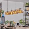 Mertola Hängeleuchte Glas 30 cm Bernsteinfarben, 4-flammig