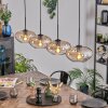 Mertola Hängeleuchte Glas 25 cm Bernsteinfarben, Klar, 4-flammig
