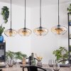 Mertola Hängeleuchte Glas 25 cm Bernsteinfarben, Klar, 4-flammig