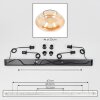 Mertola Hängeleuchte Glas 25 cm Bernsteinfarben, Klar, 4-flammig