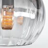 Koyoto Deckenleuchte Glas 15 cm Klar, Rauchfarben, 3-flammig