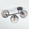 Koyoto Deckenleuchte Glas 15 cm Klar, Rauchfarben, 3-flammig