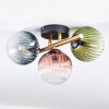 Chehalis Deckenleuchte Glas 12 cm Gold, Schwarz, 3-flammig