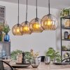 Koyoto Hängeleuchte Glas 25 cm Bernsteinfarben, 4-flammig