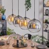 Koyoto Hängeleuchte Glas 30 cm Bernsteinfarben, Klar, Rauchfarben, 4-flammig