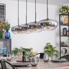 Mertola Hängeleuchte Glas 30 cm Klar, Rauchfarben, 4-flammig