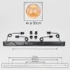 Koyoto Hängeleuchte Glas 30 cm Bernsteinfarben, 4-flammig