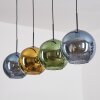 Koyoto Hängeleuchte Glas 30 cm Blau, Gold, Grün, 4-flammig