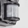 Lentua Außenwandleuchte Schwarz, Silber, 1-flammig, Bewegungsmelder
