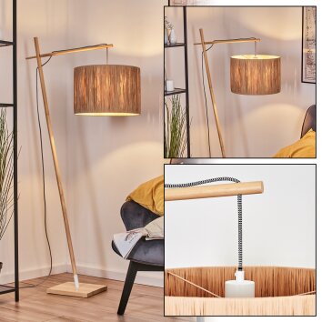 Granja Stehleuchte 40 cm Naturfarben, Weiß, 1-flammig