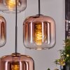 Lauden Hängeleuchte Glas 20 cm Klar, Kupferfarben, 4-flammig