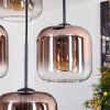 Lauden Hängeleuchte Glas 20 cm Klar, Kupferfarben, 4-flammig