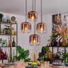 Lauden Hängeleuchte Glas 20 cm Klar, Kupferfarben, 4-flammig