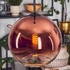 Koyoto Hängeleuchte Glas 25 cm Klar, Kupferfarben, 1-flammig