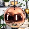 Koyoto Hängeleuchte Glas 25 cm Klar, Kupferfarben, 1-flammig