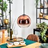 Koyoto Hängeleuchte Glas 25 cm Klar, Kupferfarben, 1-flammig