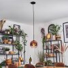 Koyoto Hängeleuchte Glas 20 cm Klar, Kupferfarben, 1-flammig