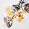 Gastor Deckenleuchte Glas 15 cm Bernsteinfarben, Klar, Rauchfarben, 4-flammig